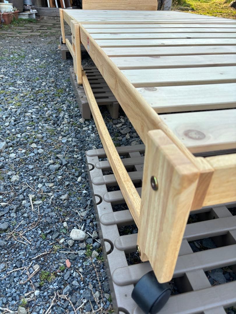 中居木工　木製 折りたたみベッド シングルサイズ　2019年製