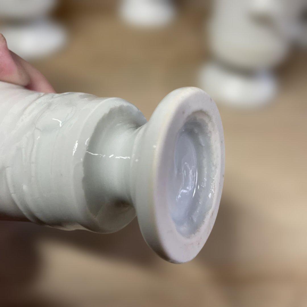 上田恒次　白磁高杯　共箱