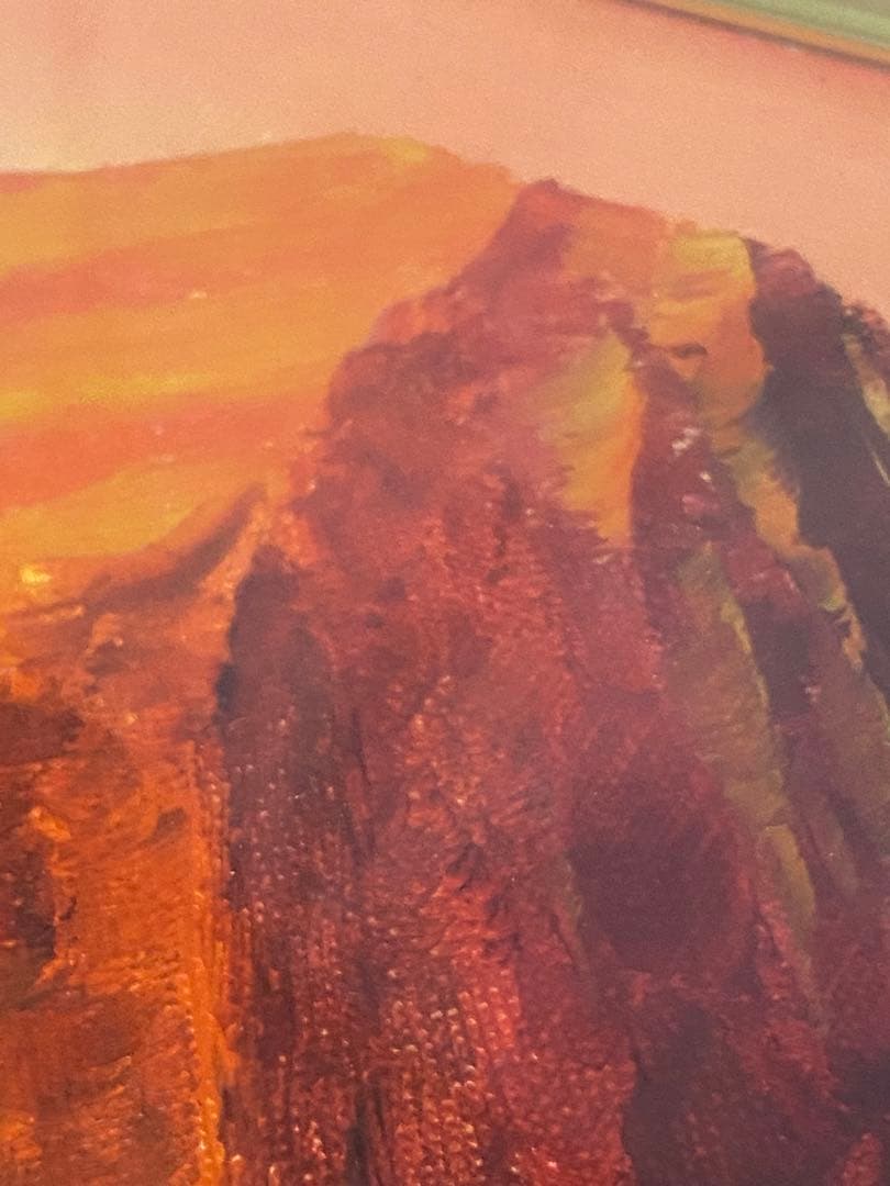 786❣️小林幸三　『赤富士』　油絵・油彩画