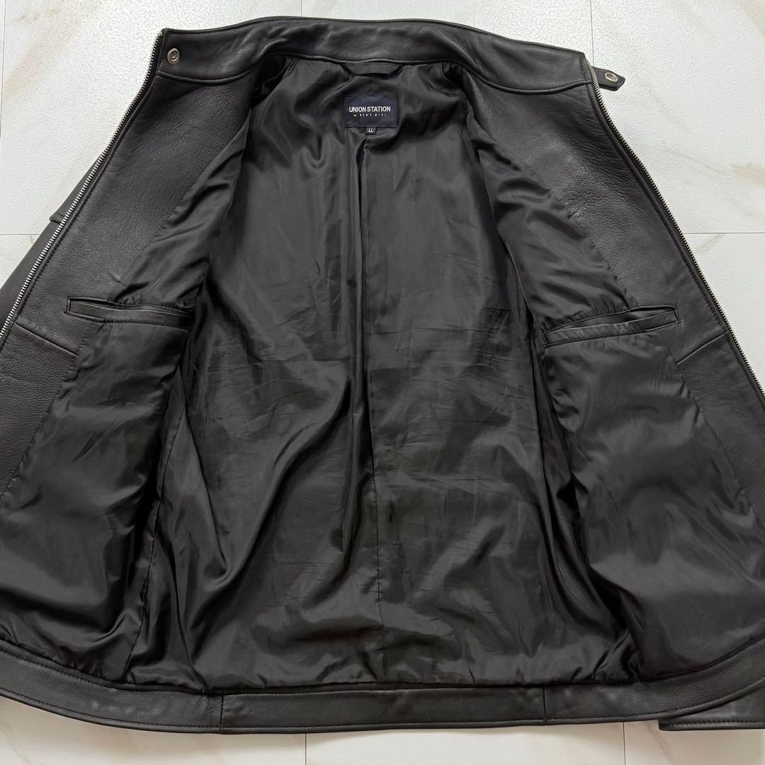 UNION STATION by メンズ・ビギ 羊革 ライダース ジャケット