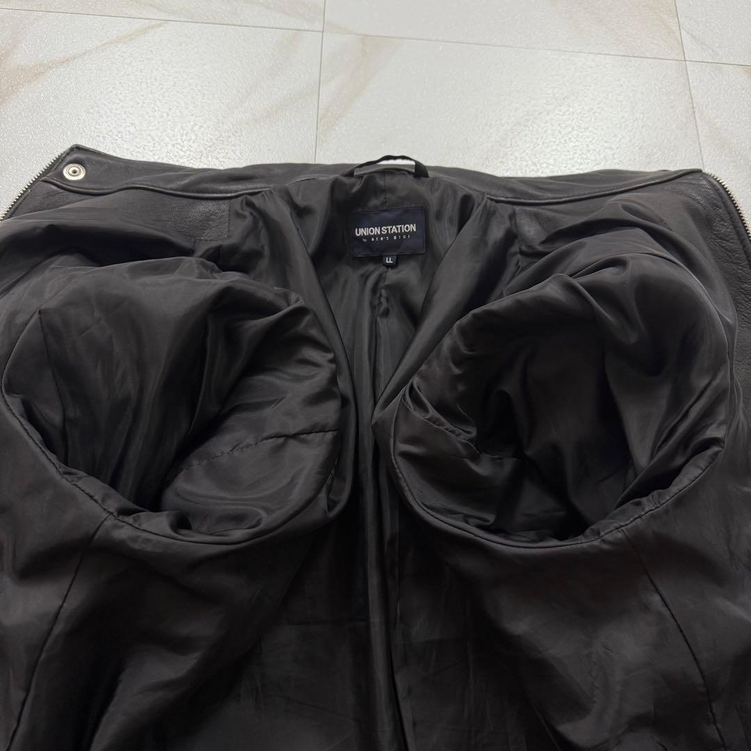 UNION STATION by メンズ・ビギ 羊革 ライダース ジャケット