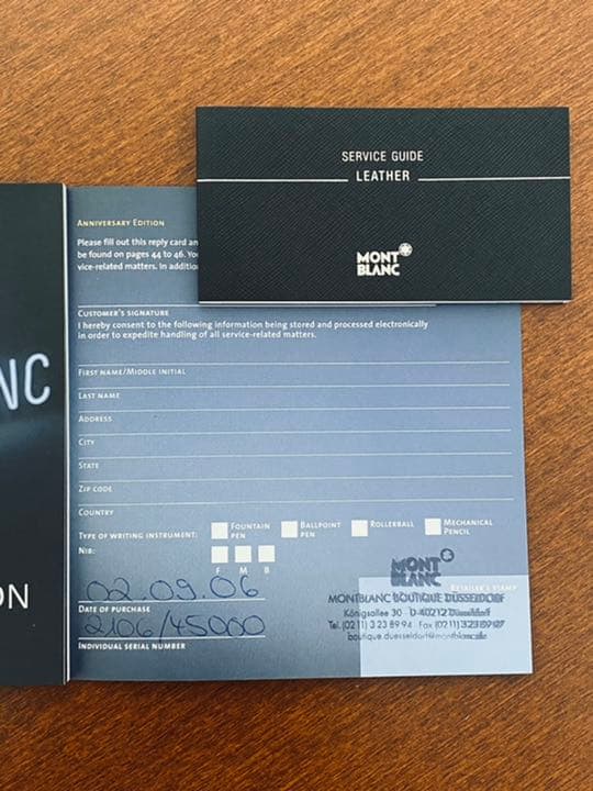 【廃番未使用限定物】モンブラン100周年　ボールペン＋専用ペンケースセット