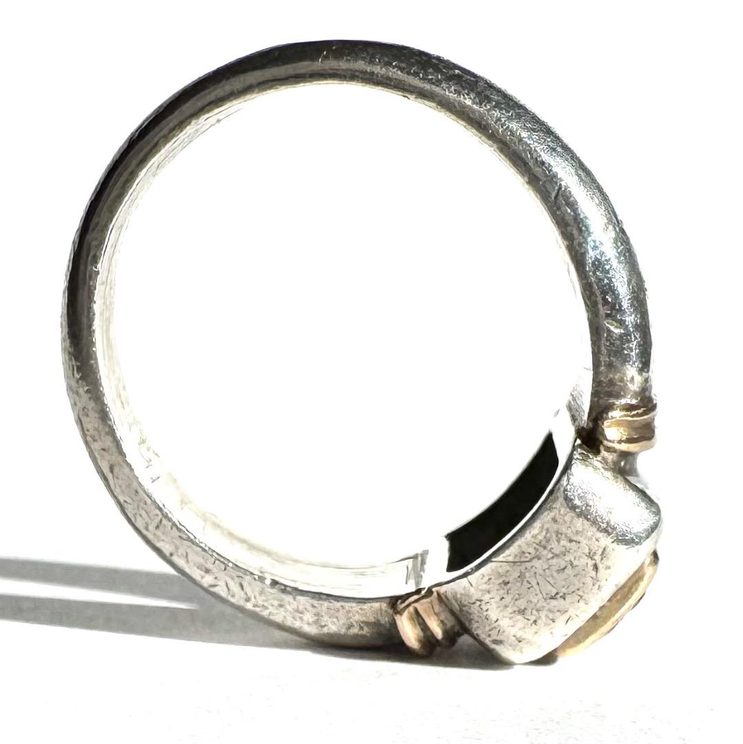 ＊Silver x K18 Combination \"Emerald\" Ring