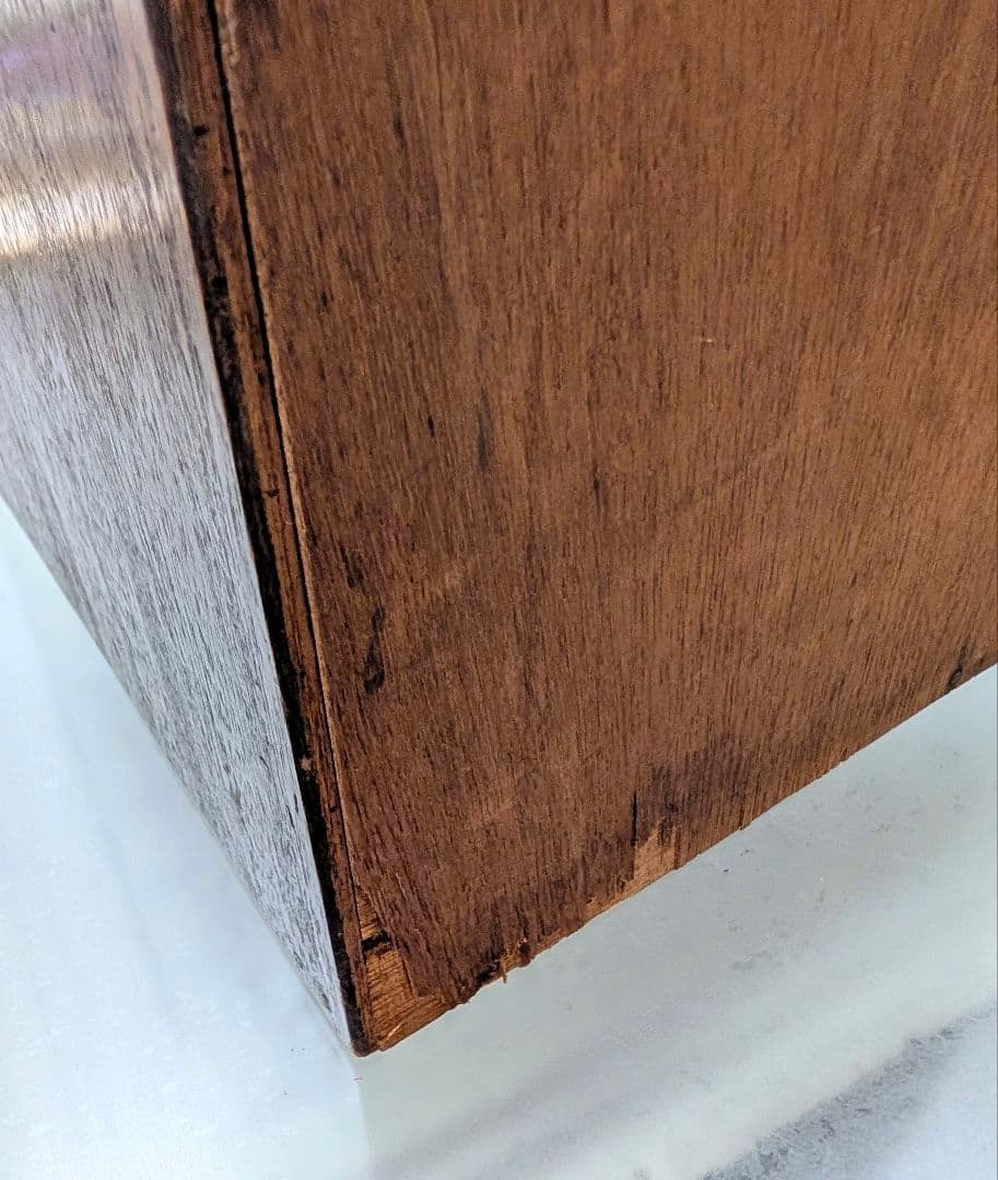 昭和ヴィンテージ✨️ネームプレート付き 木製 6段引き出し チェスト　古道具