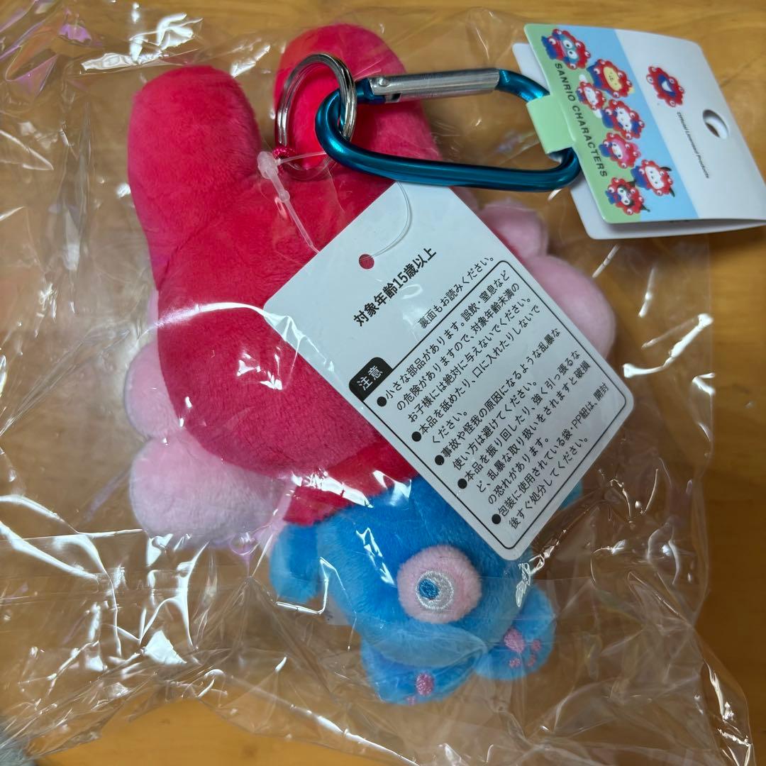 関西万博内限定 ミャクミャク マイメロディ ぬいぐるみキーホルダー新品未使用