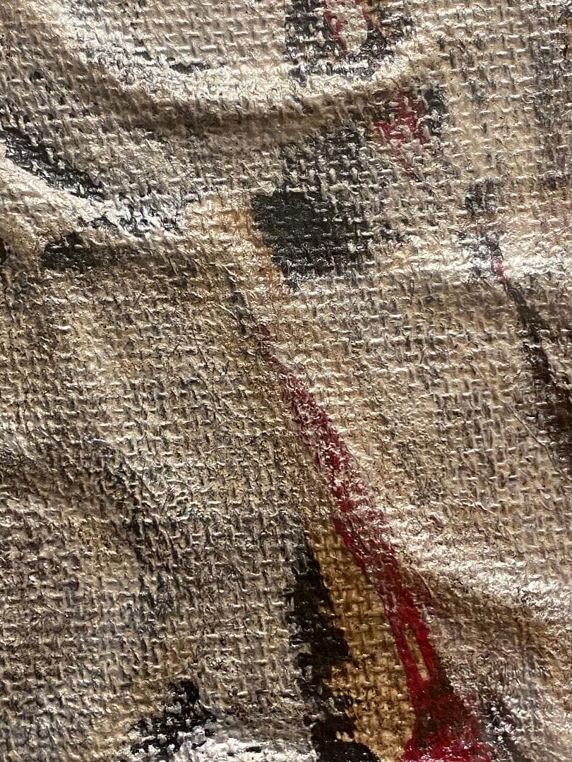 「真作」須田剋太「抽象記号」抽象画　油彩画　額装　サイン有り　F10号