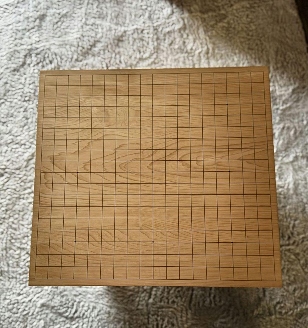 値下げ【囲碁】国産本榧　極厚　8寸碁盤＋本蛤、那智黒28号付き