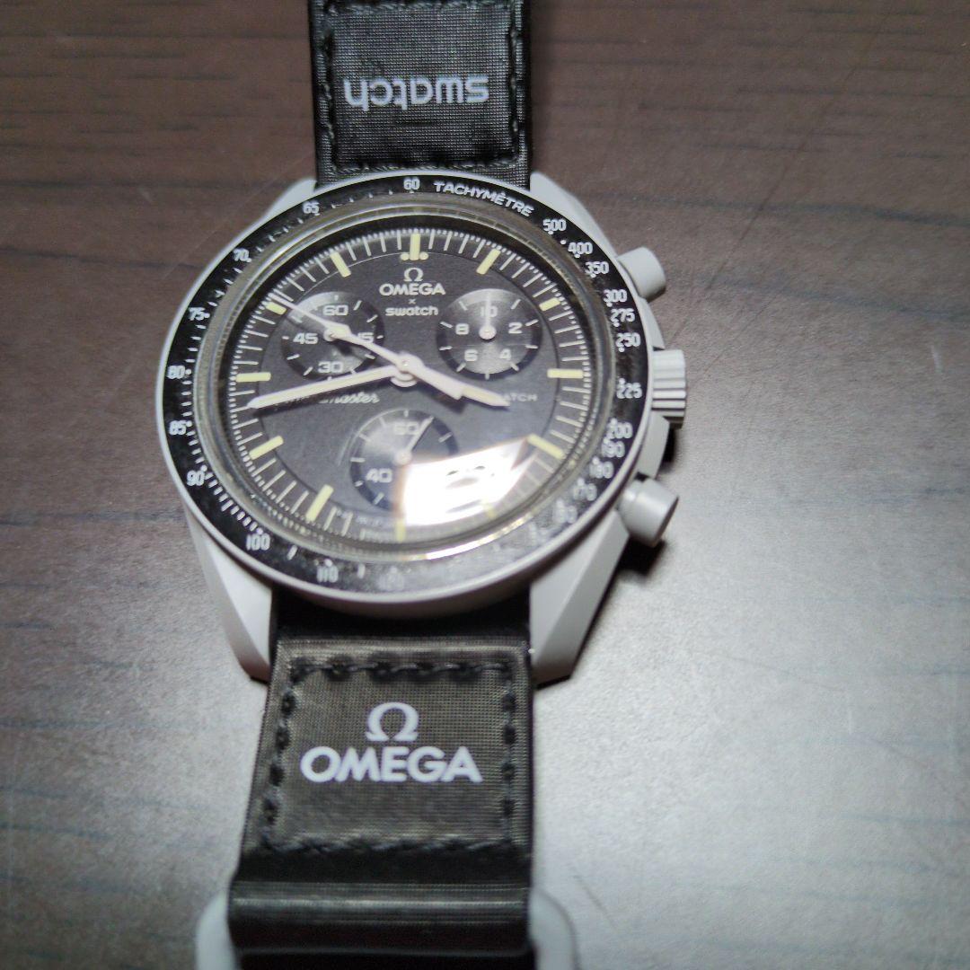 OMEGA Moonwatch ブラック ラバーベルト