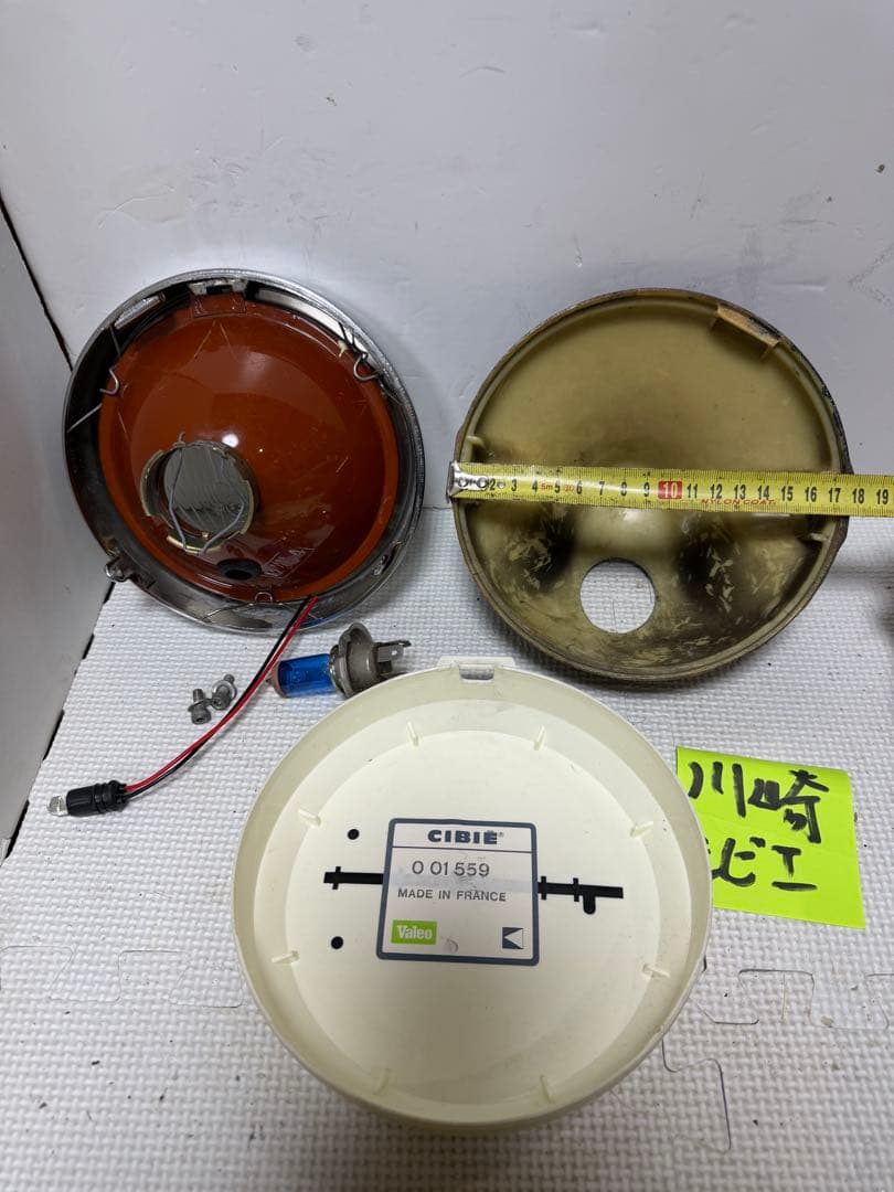 当時物希少シビエ凹みレンズ付きヘッドライト　Z250FT純正ライトケース付き