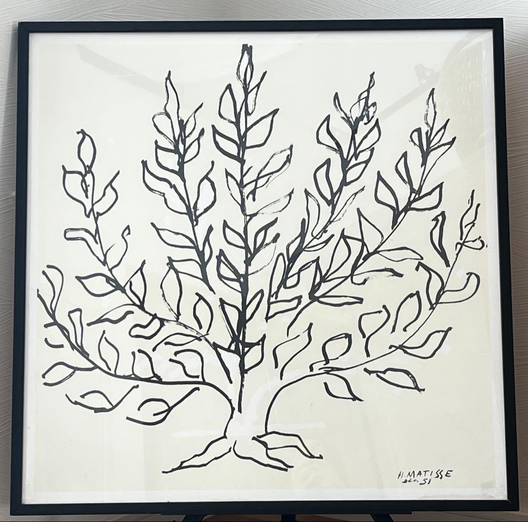 【IDEE】アンリ・マティス 低木 ブラックフレーム ポスター　イデー