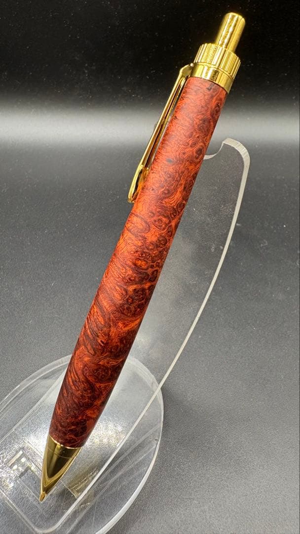 476 超極上　本花梨　瘤杢　木軸シャーペン　木軸ボールペン