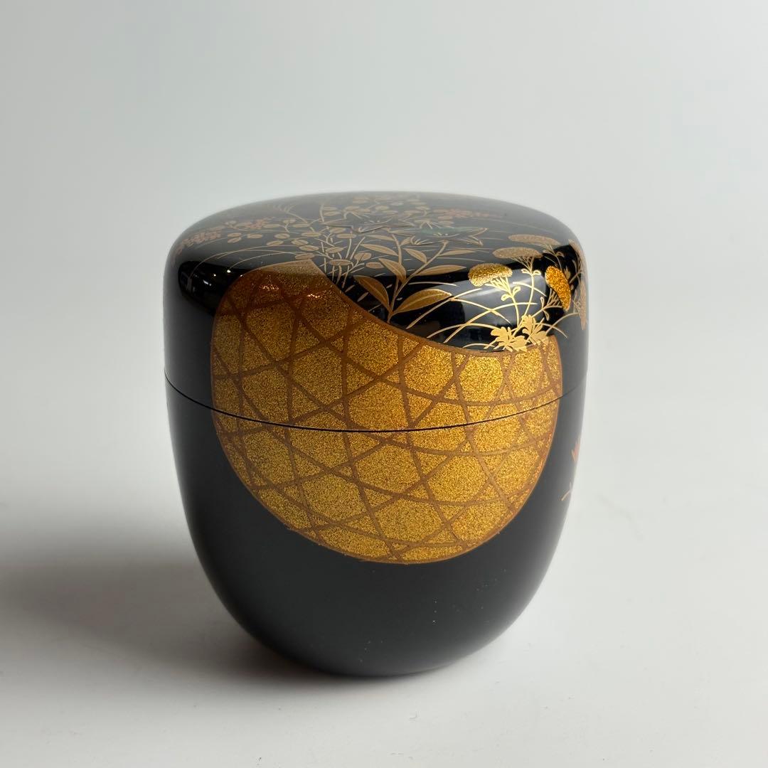 蒔絵 中棗 茶道具 茶器 棗 漆塗 金蒔絵 漆芸