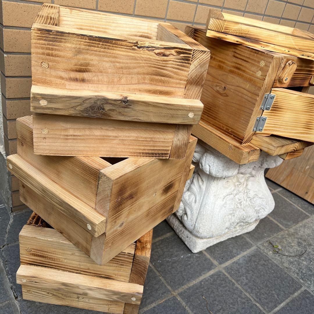 日本ミツバチ重箱式巣箱　手作り　4段　　　2