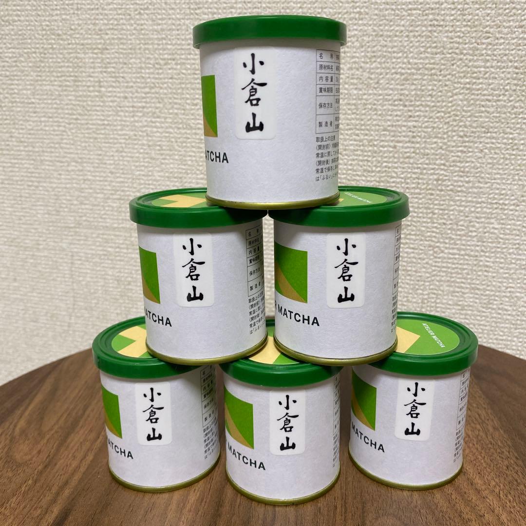 大特価！山政小山園直営のMATCHA CAFEの抹茶缶　小倉山 6缶セット