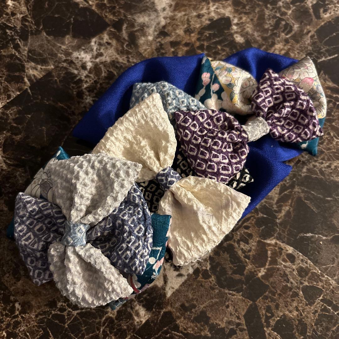 aiko2017さま 4点 ヘッドドレス 髪飾り 七五三 753 青 赤 真紅