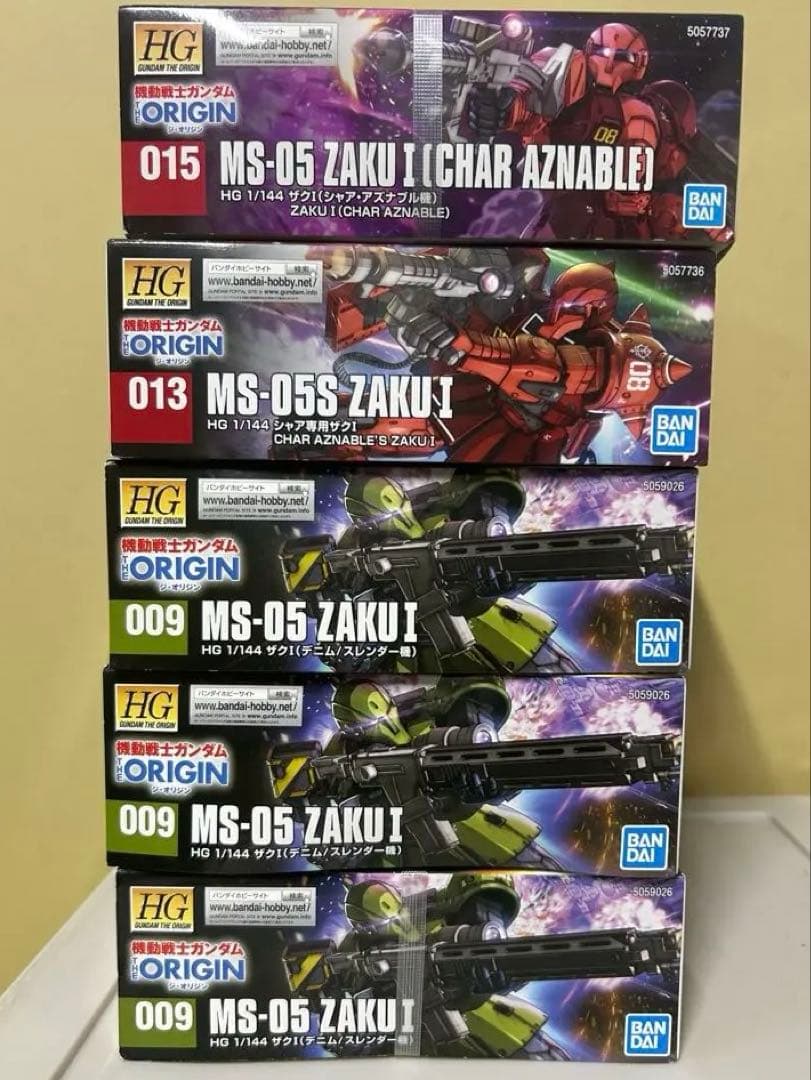 HG 機動戦士ガンダム THE ORIGIN ザク5個セット