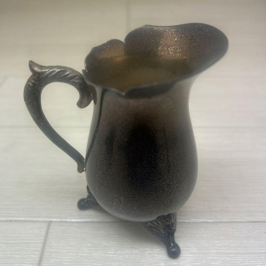 早川 銀川堂 ティーポットの3点セット 早川器物 アンティーク