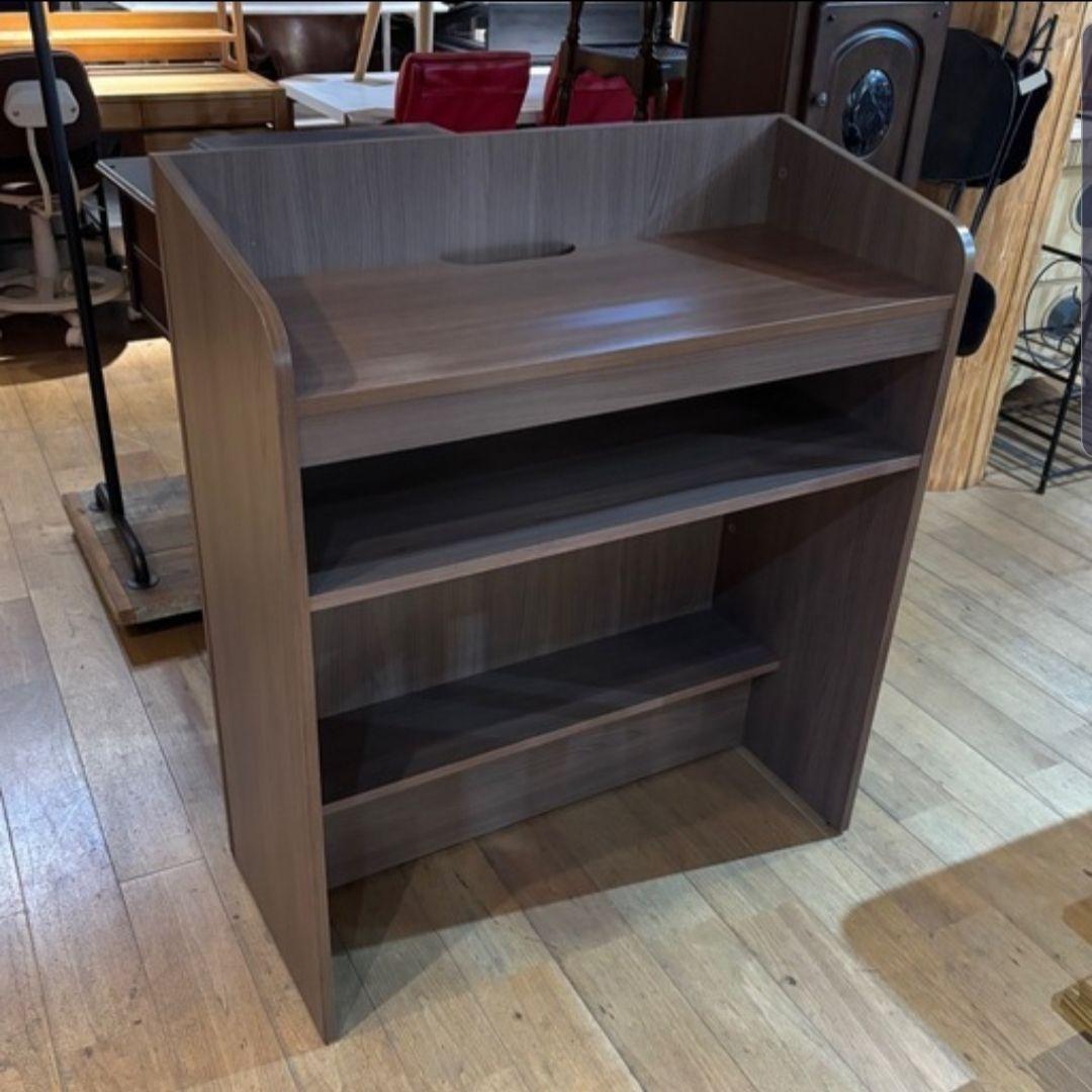 引き取り限定 演説台 演台 教卓 司会台 スピーチ台 収納棚付き オフィス家具