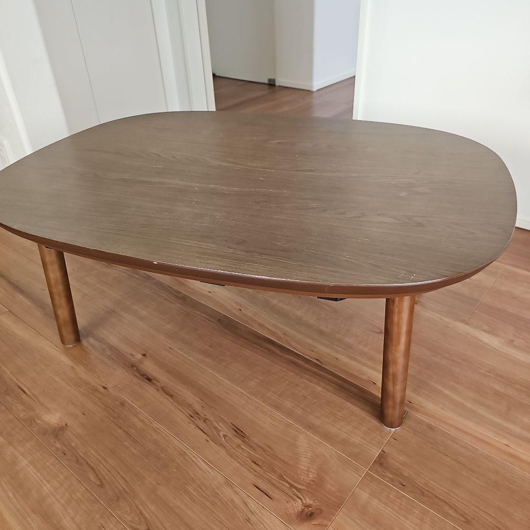 無印良品 MULI 通年使えるローテーブル　楕円こたつ・小・フラットヒーター