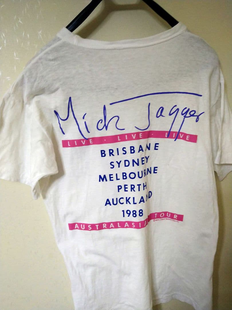 初ソロMICK JAGGER 1988年オーストラリアツアーTシャツ