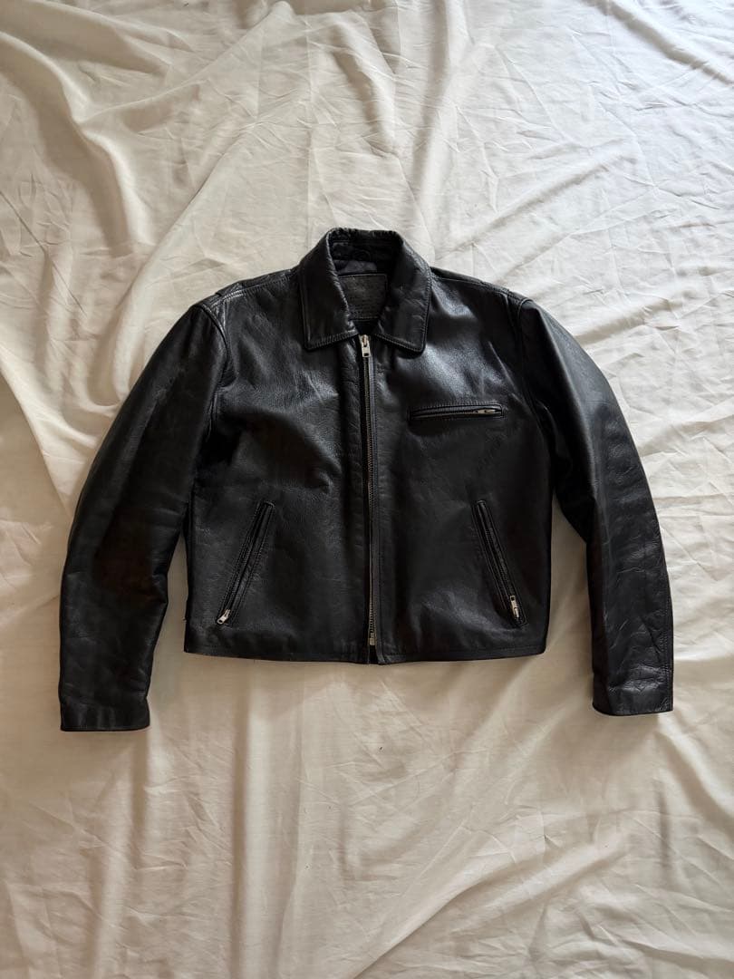 ジャケット・アウター 90s single biker jacket cow leather L