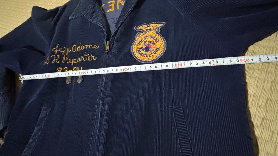 FFAジャケット バッチ付き 80s ヴィンテージ ファーマーズ 刺繍 38