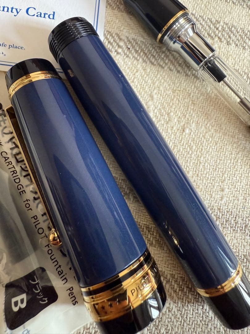 パイロット万年筆、漆、カスタム紺青、30サイズペン先 万年筆