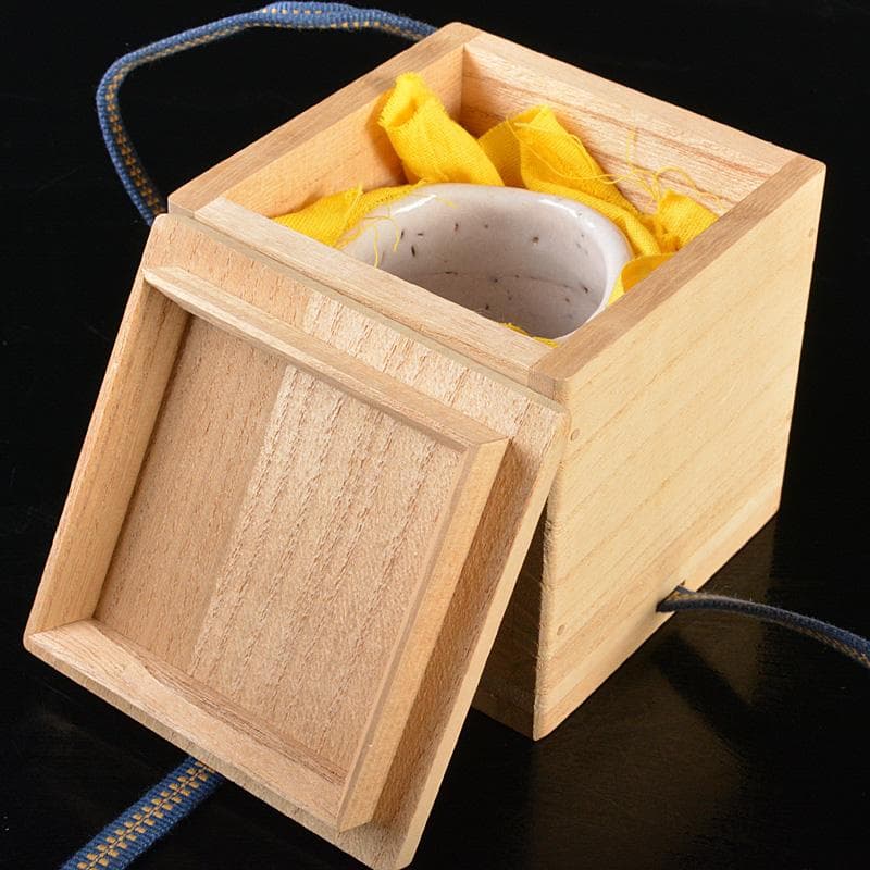 茶道具　加藤唐九郎　一無斎（一ム斎）作　志野　ぐい呑み　共布共箱　V　R7255