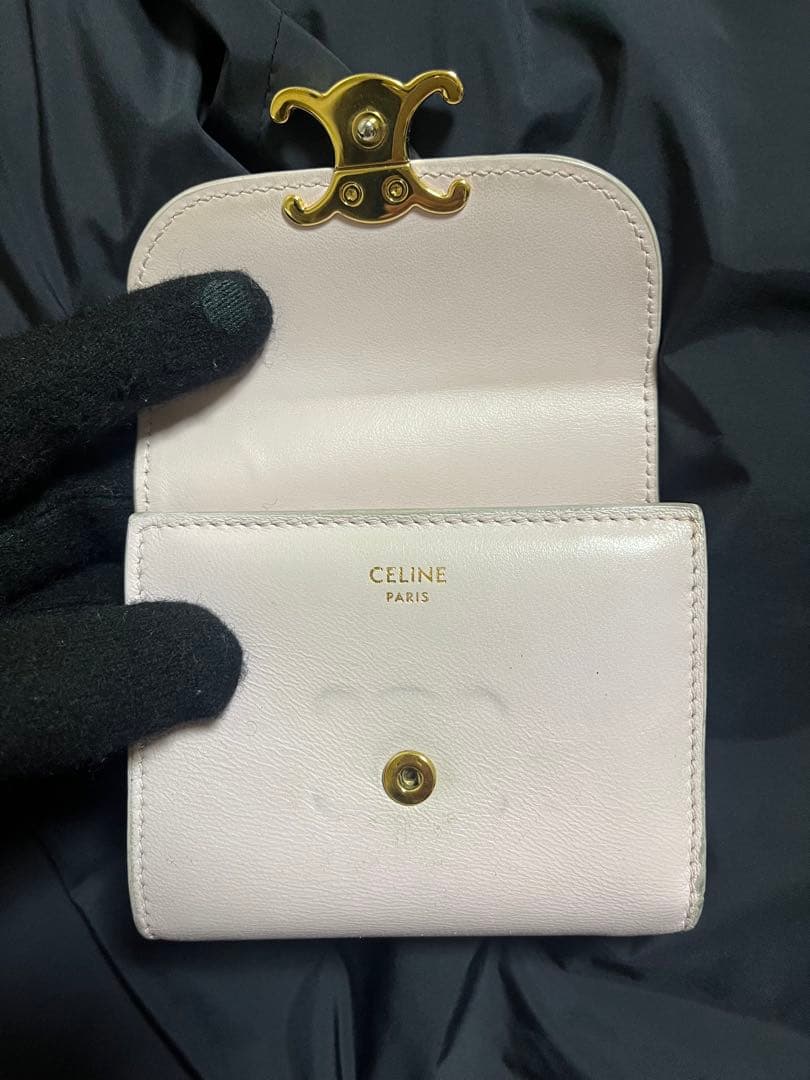 CELINE スモールフラップウォレット　トリオンフ　三つ折り財布