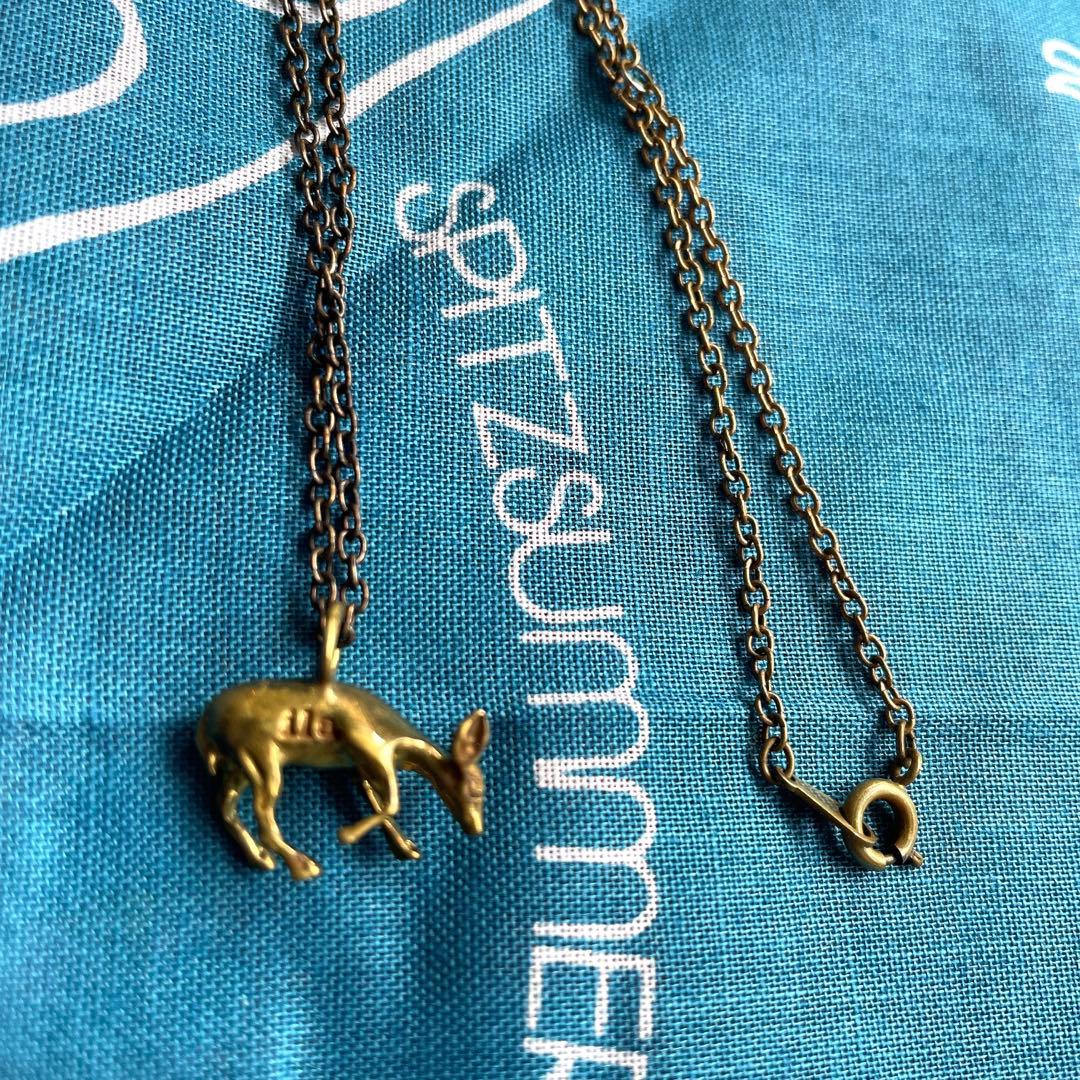 シリアルナンバー付★ バンビ　鹿 ネックレス バッジ　ILA SPITZスピッツ
