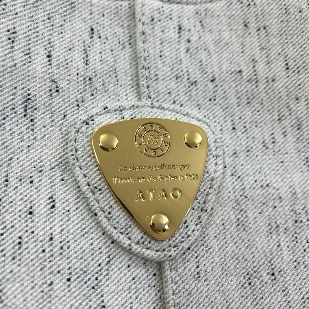 アタオ　ATAOエルヴィ ホワイトデニム ショルダーバッグ