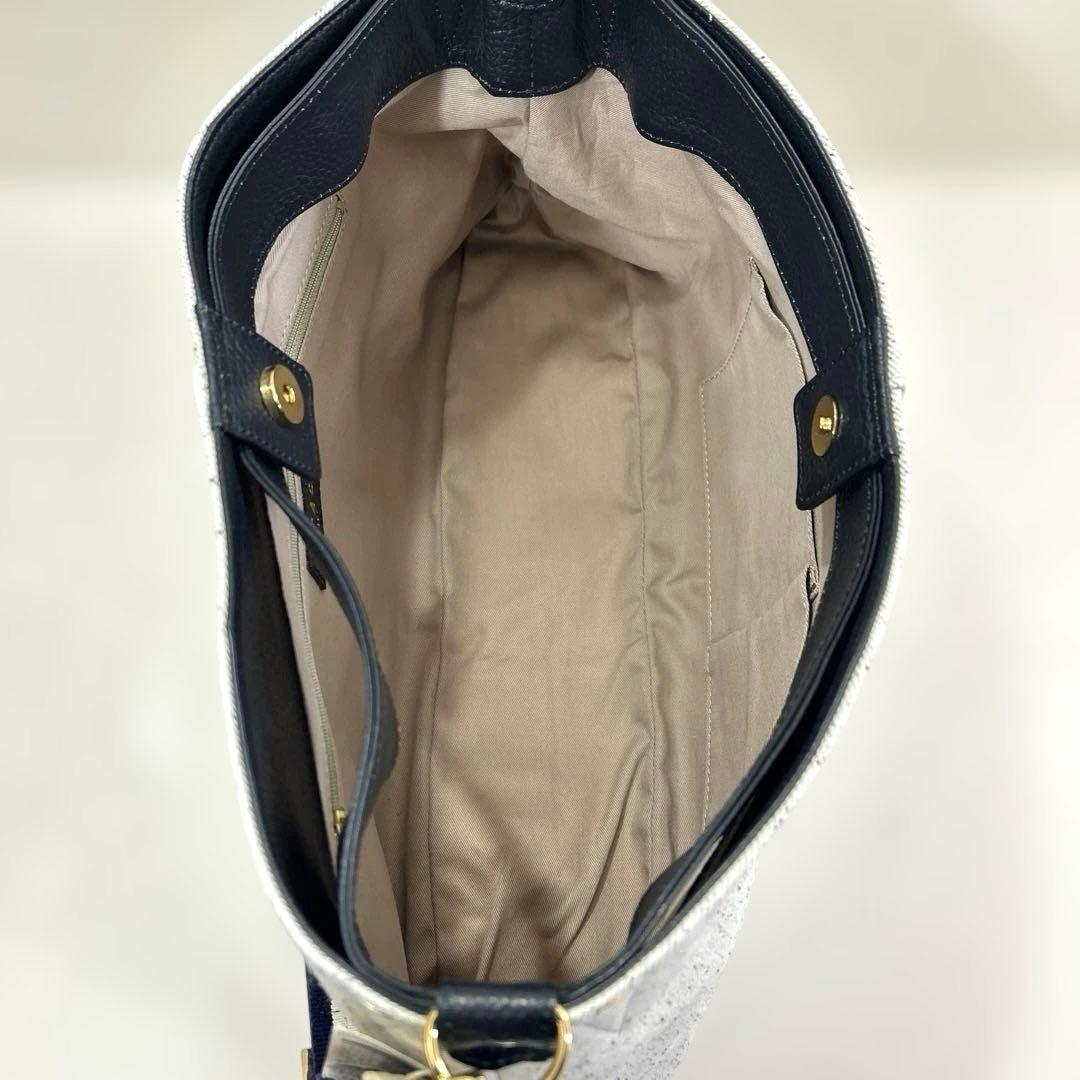 アタオ　ATAOエルヴィ ホワイトデニム ショルダーバッグ