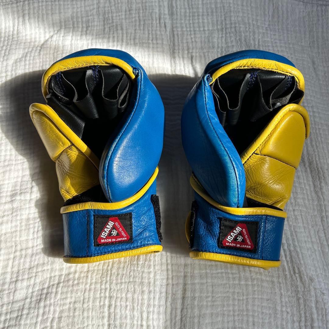 ISAMI パウンドグローブ 青/黄