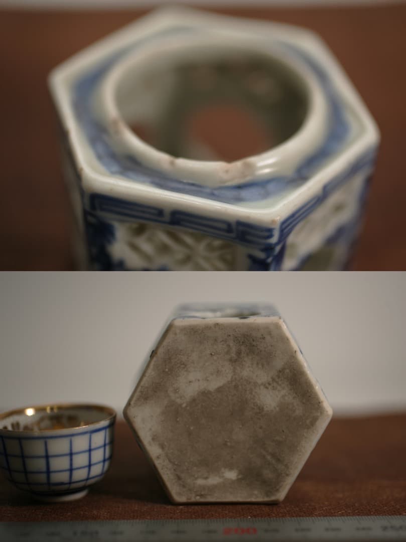 【即購入可】古伊万里／九谷焼／春画／盃台と酒盃・杯／５セット／酒器／ぐい呑／骨董