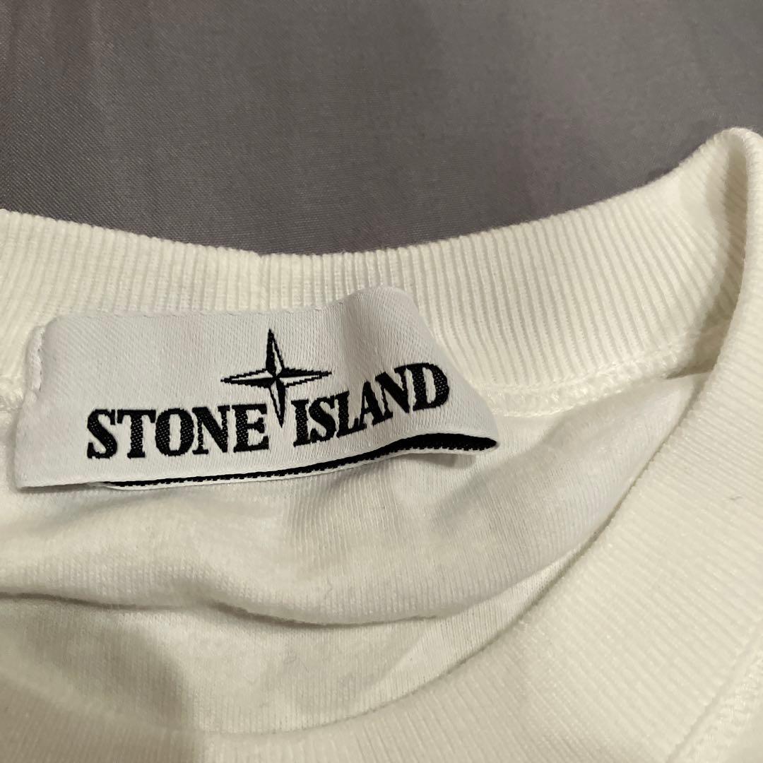 STONE  ホワイト Tシャツ ジッパーポケット付き