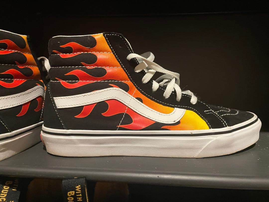 vans ファイヤーパターン　ハイカットスニーカー　28cm