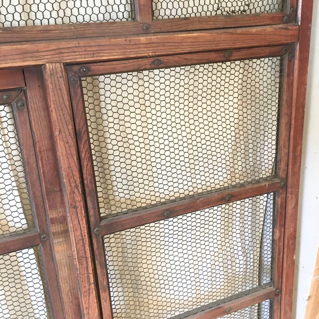 蔵戸 古民具 網付き 建具 昭和レトロ 扉