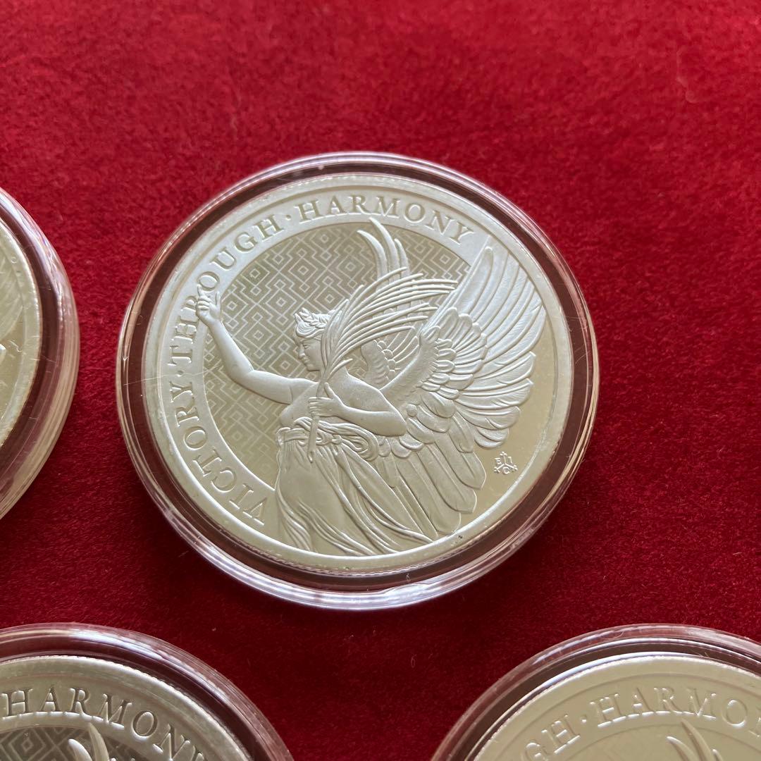 8枚◇アメリカ「セントヘレナ 女王の美徳・勝利 」1オンス 銀貨