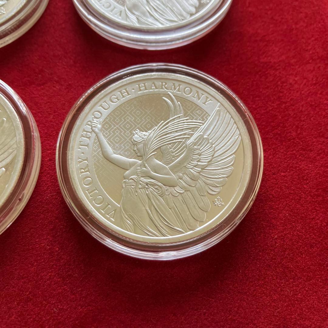 8枚◇アメリカ「セントヘレナ 女王の美徳・勝利 」1オンス 銀貨