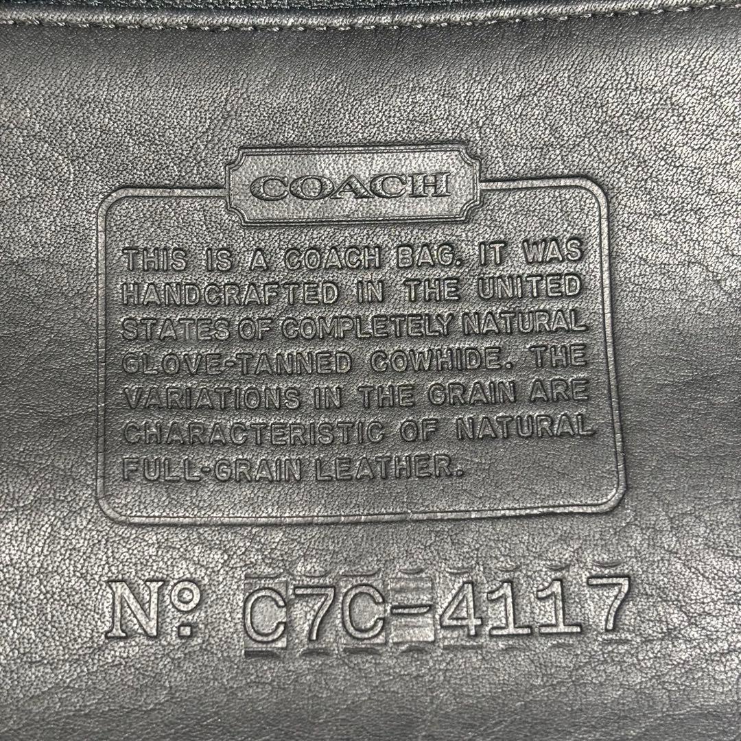 美品 コーチ オールドコーチ ハンドバッグ テラスバッグ ミニ レザー ブラック