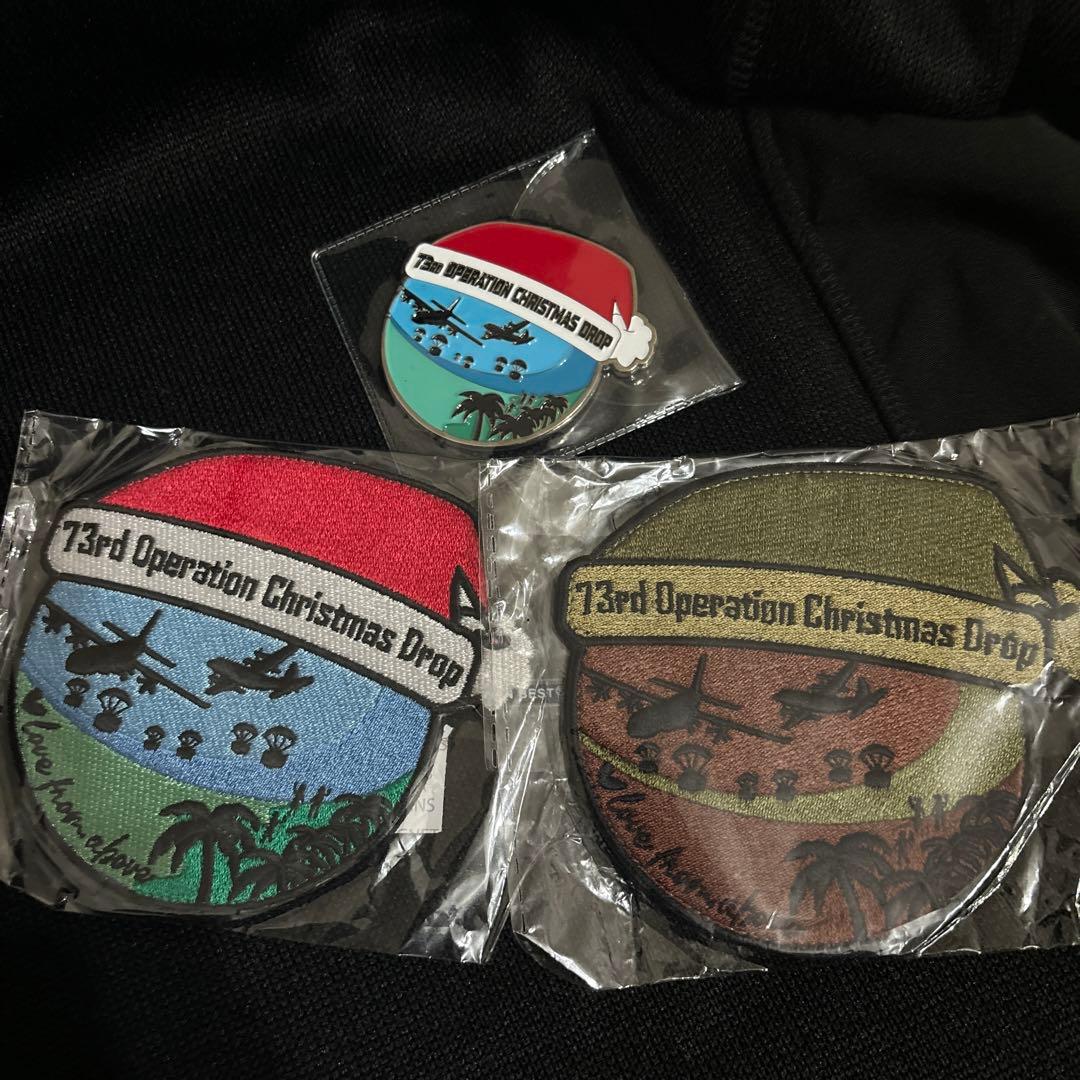 最終出品 米空軍 横田基地 航空自衛隊 クリスマスドロップ パッチ 