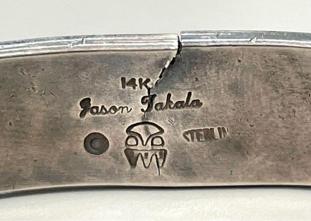 ホピ族バングル　ジェイソンタカラ JASON TAKALA 14K