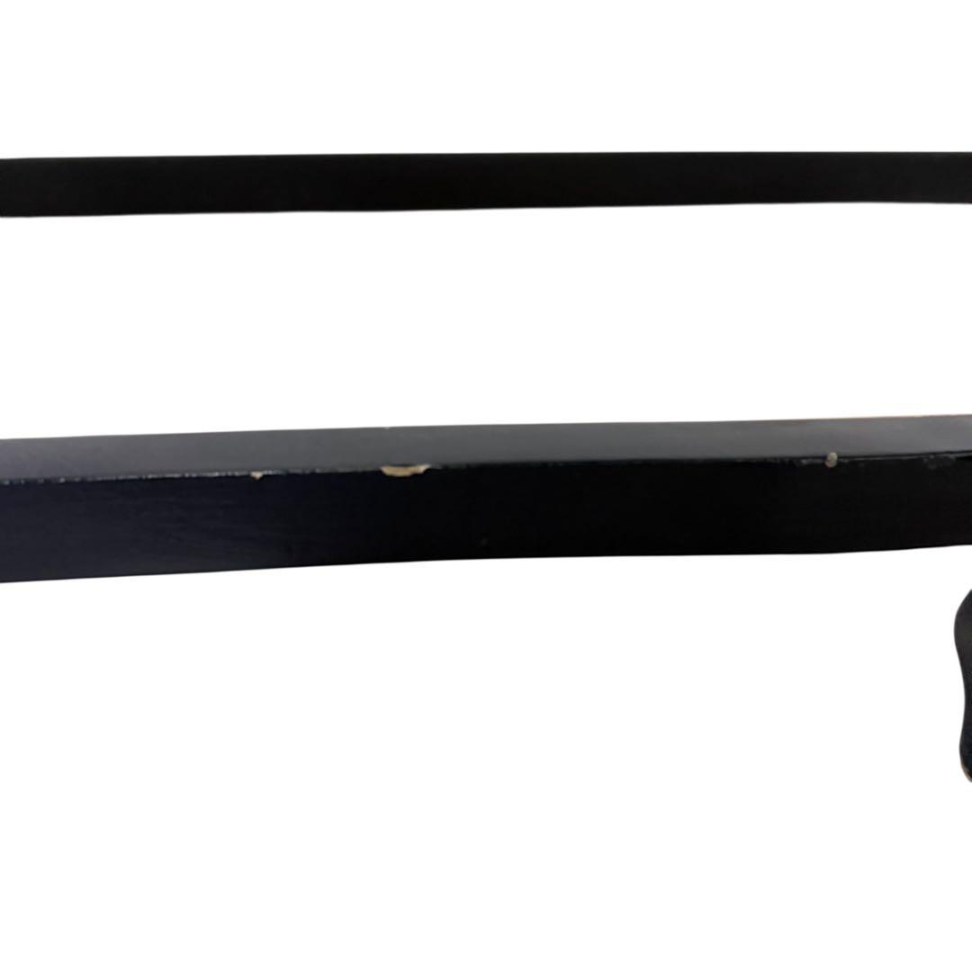 ヨーロピアン調 黒×金 花台 サイドテーブル 猫脚