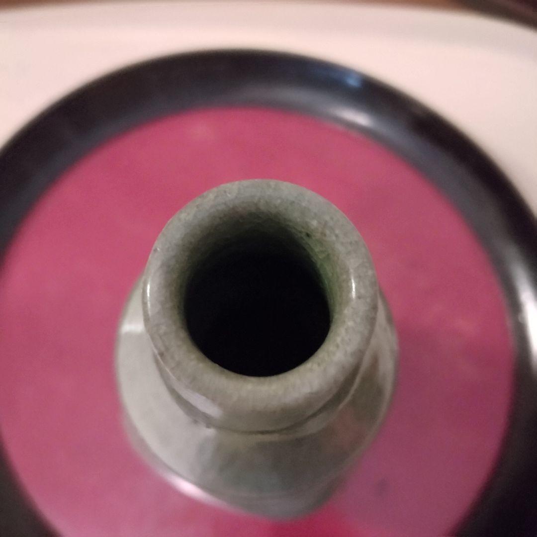 高麗青磁　象嵌 雲鶴文瓢形瓶