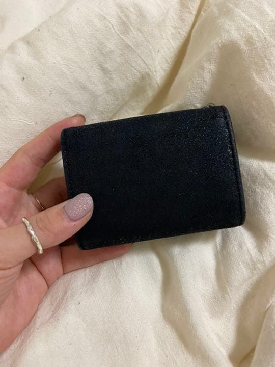 ステラマッカートニー　ファベラ三つ折りコンパクトウォレット　黒