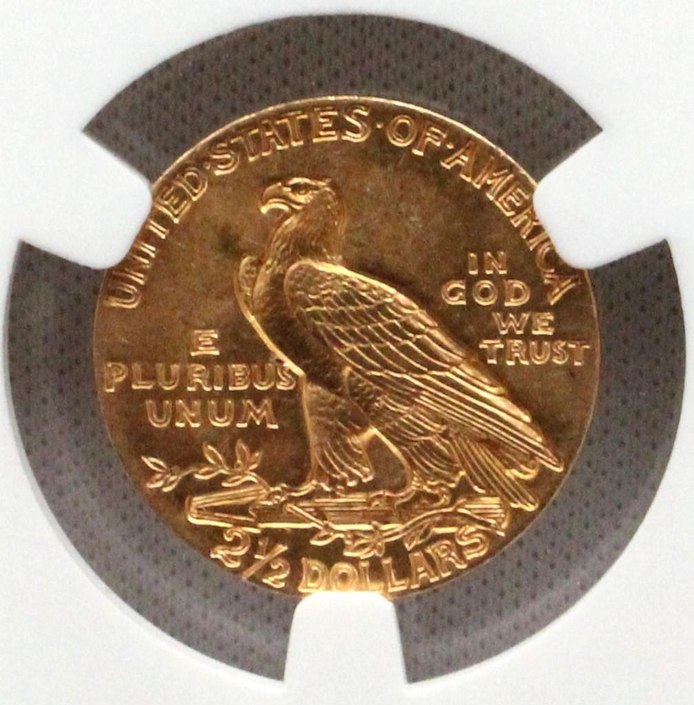 ハイジさん専用1929年 米国 インディアンヘッド＄2.5金貨 NGC MS61