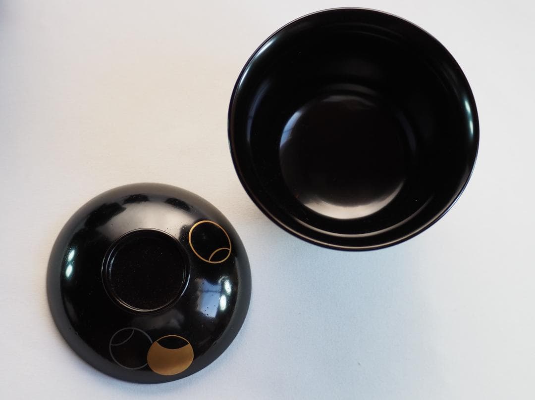 11代中村宗哲造『つぼつぼ蒔絵吸物椀』（共箱）