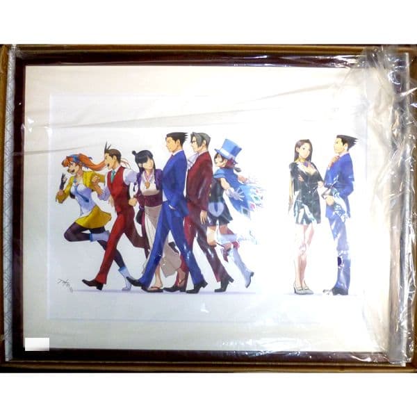 逆転裁判画廊　額装グラフィックアート　成歩堂　御剣　心音　真宵　王泥喜　みぬき