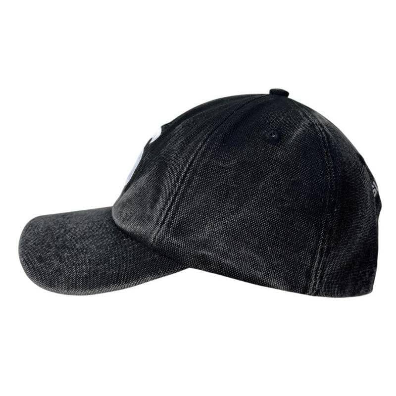 ●3120_1 Supreme キャップ ピグメント Sロゴ 6パネル 黒