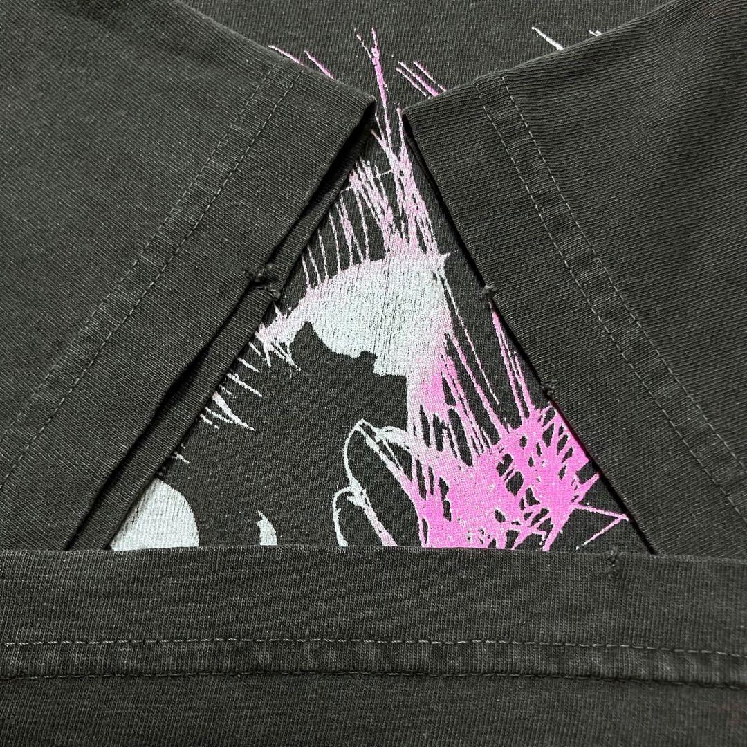 【L】ちょびっツ ちぃ アニメ Tシャツ フェードブラック 両面プリント